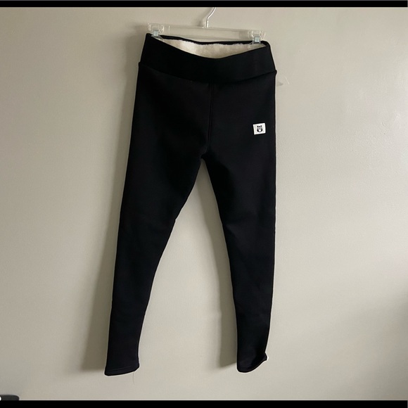 Pants - Black Fleece Lined Leggings